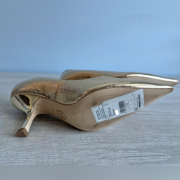 Michael Kors Women's Gold Luna Pointed Toe Pumps Size 6.5 - Picture 7 of 8